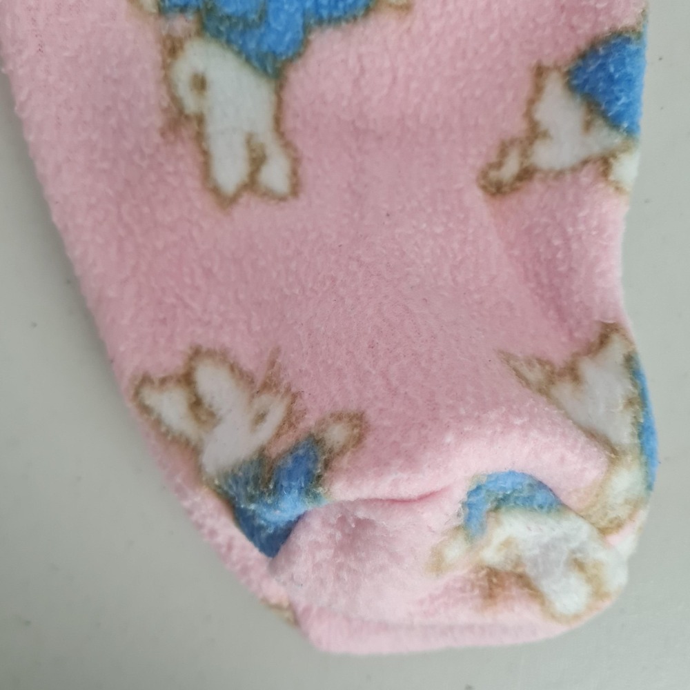Vintage Beatrix Potter One Piece Baby Newborn Pink Fleece Peter Rabbit Sleeper - Picture 14 of 16